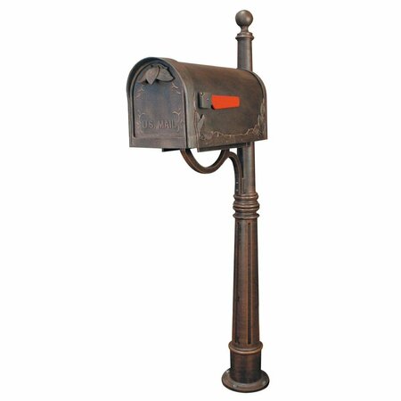 SPECIAL LITE Floral Curbside with Ashland Mailbox Post Unit, Copper SCF-1003_SPK-600-CP